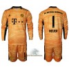 Officiële Voetbalshirt + Korte Broek Doelman FC Bayern München Manuel Neuer 1 Thuis 2021-22 Lange Mouw - Kids